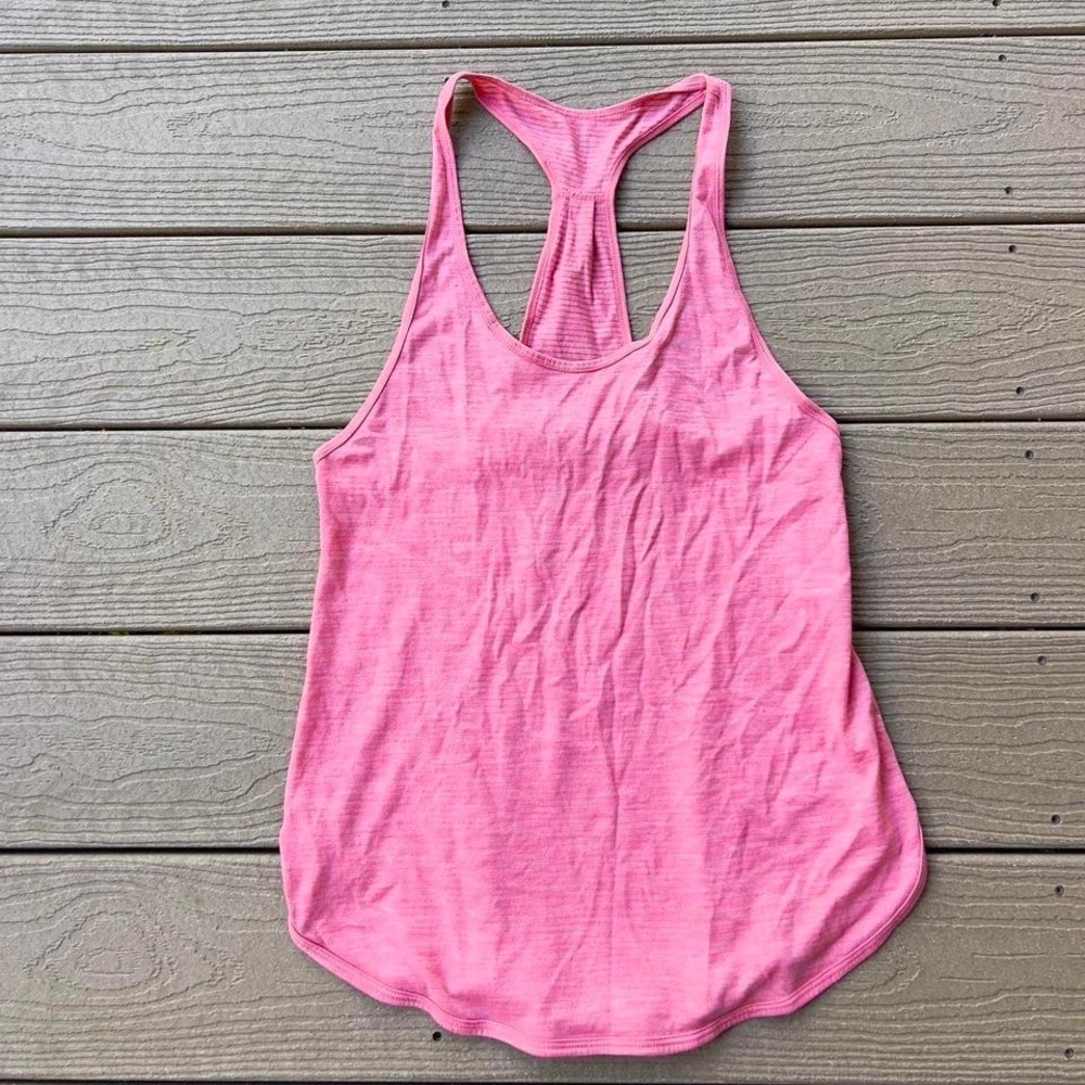 Lululemon Pink Racerback‎ Tank Top Size XS Activewear Yoga